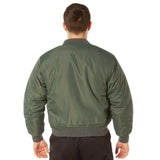 Additional product view of Rothco men's nylon MA-1 flight jacket, showing rear panel detail