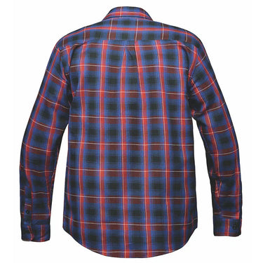 Men's Red and Blue Flannel Shirt by DERRINGER Flannel Co. in blue flannel — view 2 of 3