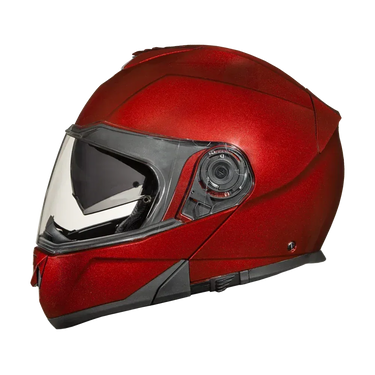 Daytona Glide Modular Motorcycle Helmet - Bluetooth Ready, Dual Visor - Black Cherry | DOT Approved