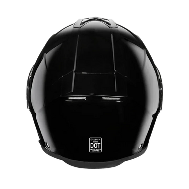Daytona Glide Modular Motorcycle Helmet - Bluetooth Ready, Dual Visor - Hi-Gloss Black | DOT Approved