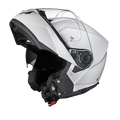Daytona Glide Modular Motorcycle Helmet - Bluetooth Ready, Dual Visor - Hi-Gloss White | DOT Approved
