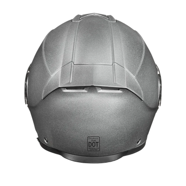 Daytona Glide Modular Motorcycle Helmet - Bluetooth Ready, Dual Visor - Silver Metallic | DOT Approved