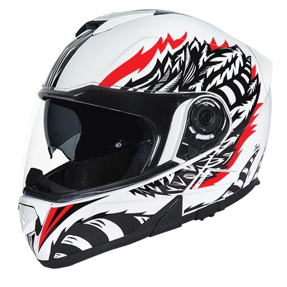Daytona Glide Modular Motorcycle Helmet - Bluetooth Ready, Dual Visor - Phoenix | DOT Approved