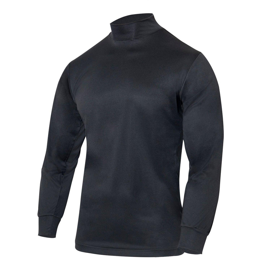 Moisture Wicking Mock Turtleneck - Black by Rothco - Legendary USA