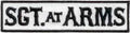 Motorcycle Club White Sargent at Arms Patch