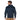 Close-up of Navy Embroidered Pullover Hoodie, showing detailed construction features