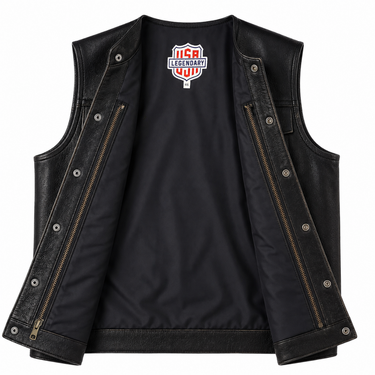 Legendary Neckless Outlaw Leather Vest