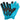 Spitfire Neon Blue Flame Gloves back view showing the black deerskin panel made in USA