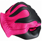 Spitfire Neon Pink/Black Gloves in black deerskin made in USA, a motorcycle glove — view 2 of 4