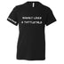 Front view of Little Legends USA kids black T-shirt with bold white text "Nobody Likes a Tattletale", Made in USA