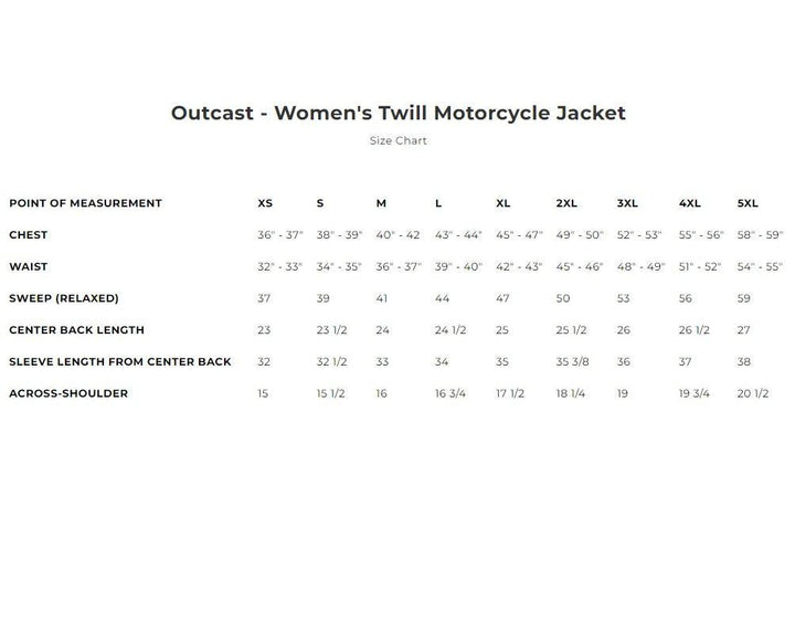 Outcast - Women's Twill Motorcycle Jacket - Legendary USA