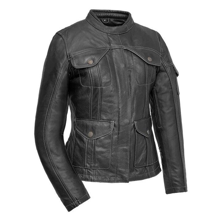 Outlander - Women's Motorcycle Leather Jacket - Legendary USA