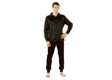 Back view of Poly Zip Collar Shirts by Rothco, with additional view from another angle