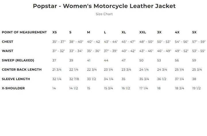 Popstar Women's Motorcycle Leather Jacket by First MFG. - Legendary USA