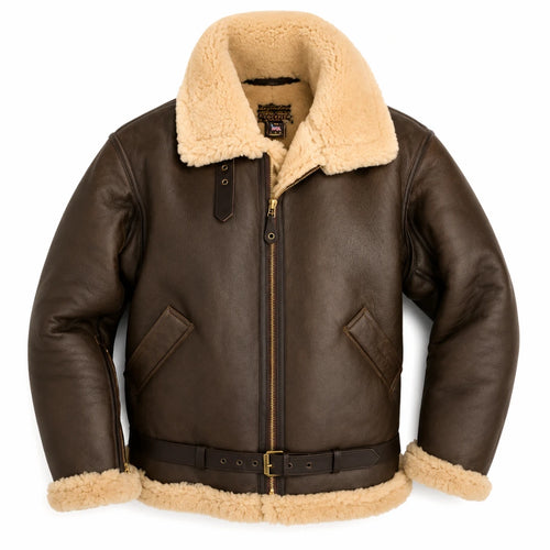 Cockpit USA Men's British R.A.F. Sheepskin Bomber Jacket