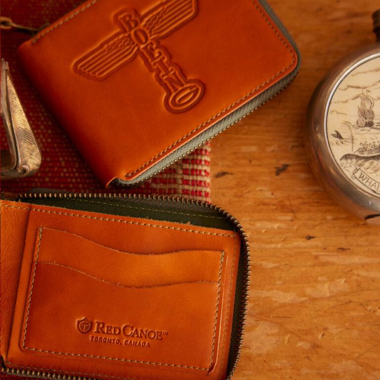 Red Canoe Boeing Leather Zip Wallet - Legendary USA