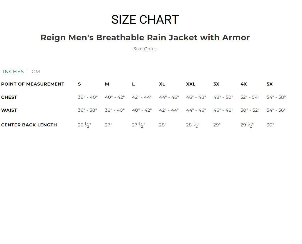 Reign Men's Breathable Rain Jacket with Armor by First MFG. - Legendary USA