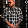 Derringer 'Street Guard' Men's Heavy Duty Flannel Riding Shirt Jacket- Final Sale Ships Same Day