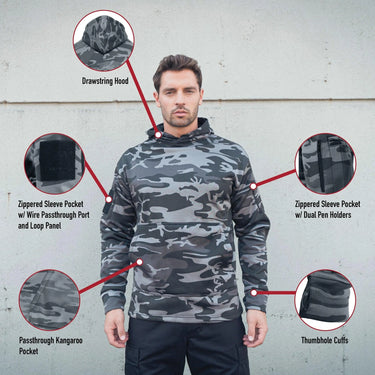 Men's Concealed Carry Hoodie in black — view 36 of 39