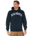 Close-up of Rothco Embroidered Pullover Hoodies - Air Force, showing detailed construction features