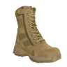 Rothco Forced Entry Composite Toe AR 670-1 Coyote Brown Side Zip Tactical Boot - 8 Inch - Legendary USA