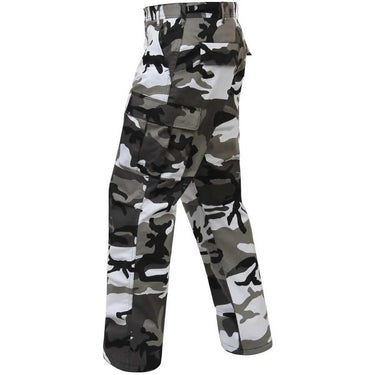 Front-facing view of Rothco men's camo camouflage tactical pants, shown on plain studio background