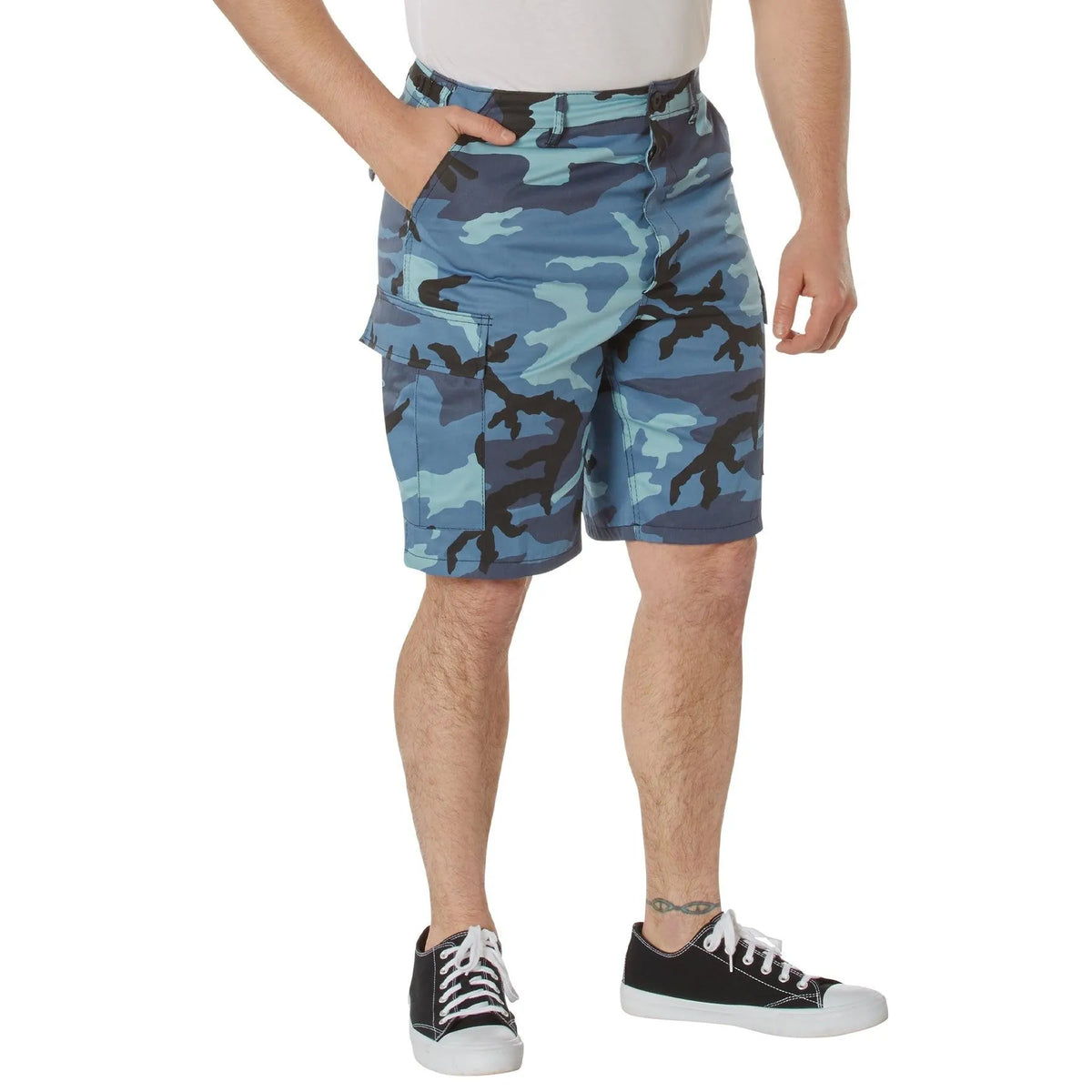 Short Cargo Homme Brandit - Tissu Ripstop Camouflage - Coupe Ample - Neuf Avec étiquettes