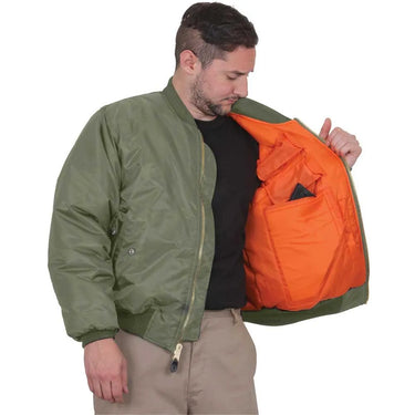 Rothco Mens Concealed Carry MA-1 Nylon Flight Jacket - Legendary USA