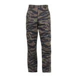 Alternate angle of Men's Rothco camo camouflage tactical pants, showing detailed construction features