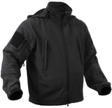 Open lining view of Men's Rothco tactical softshell jacket, with additional view from another angle