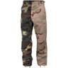 Alternate angle of Men's Rothco camo camouflage tactical pants, showing rear panel detail