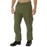 Front view featuring Rothco men's rip-stop tactical pants, displayed flat for product detail