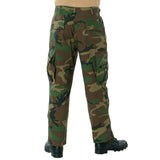 Alternate angle of Rothco men's rip-stop tactical pants, highlighting stitching and material grain