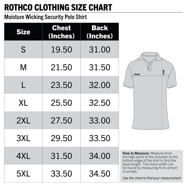 Rothco Moisture Wicking Security Polo Shirt - Legendary USA