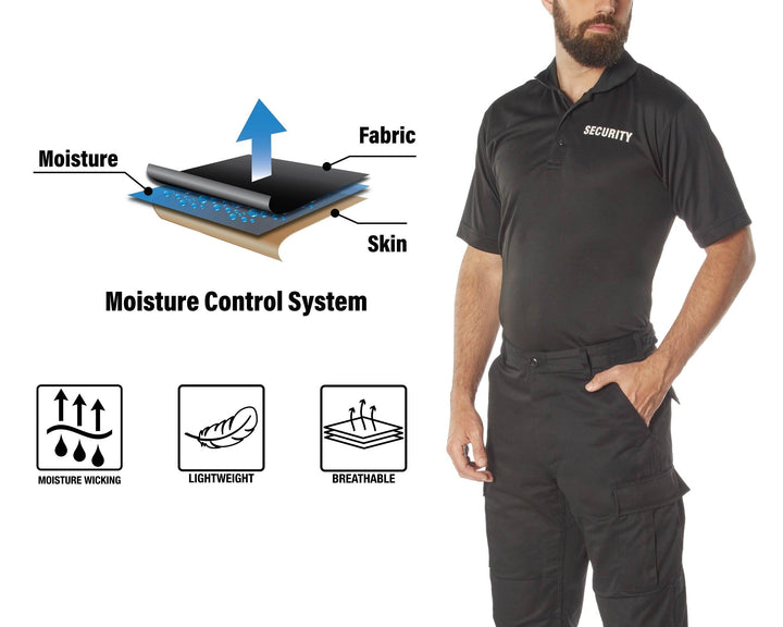 Rothco Moisture Wicking Security Polo Shirt - Legendary USA