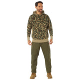 Construction detail of Rothco X Bear Archery Fred Bear Camo Every Day Hoodie, showing detailed construction features