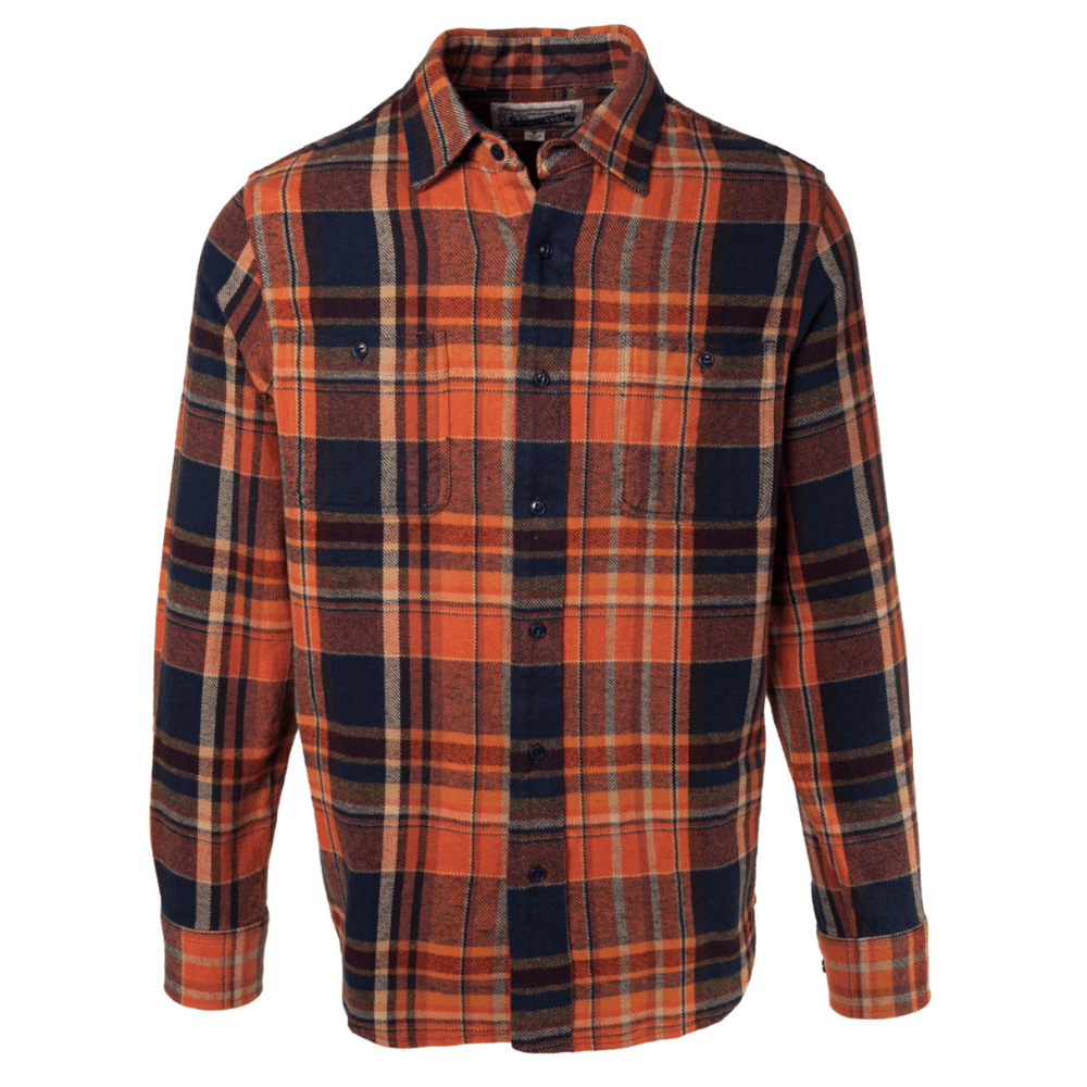 Schott Men's Plaid Cotton Flannel Shirt Rust - Legendary USA