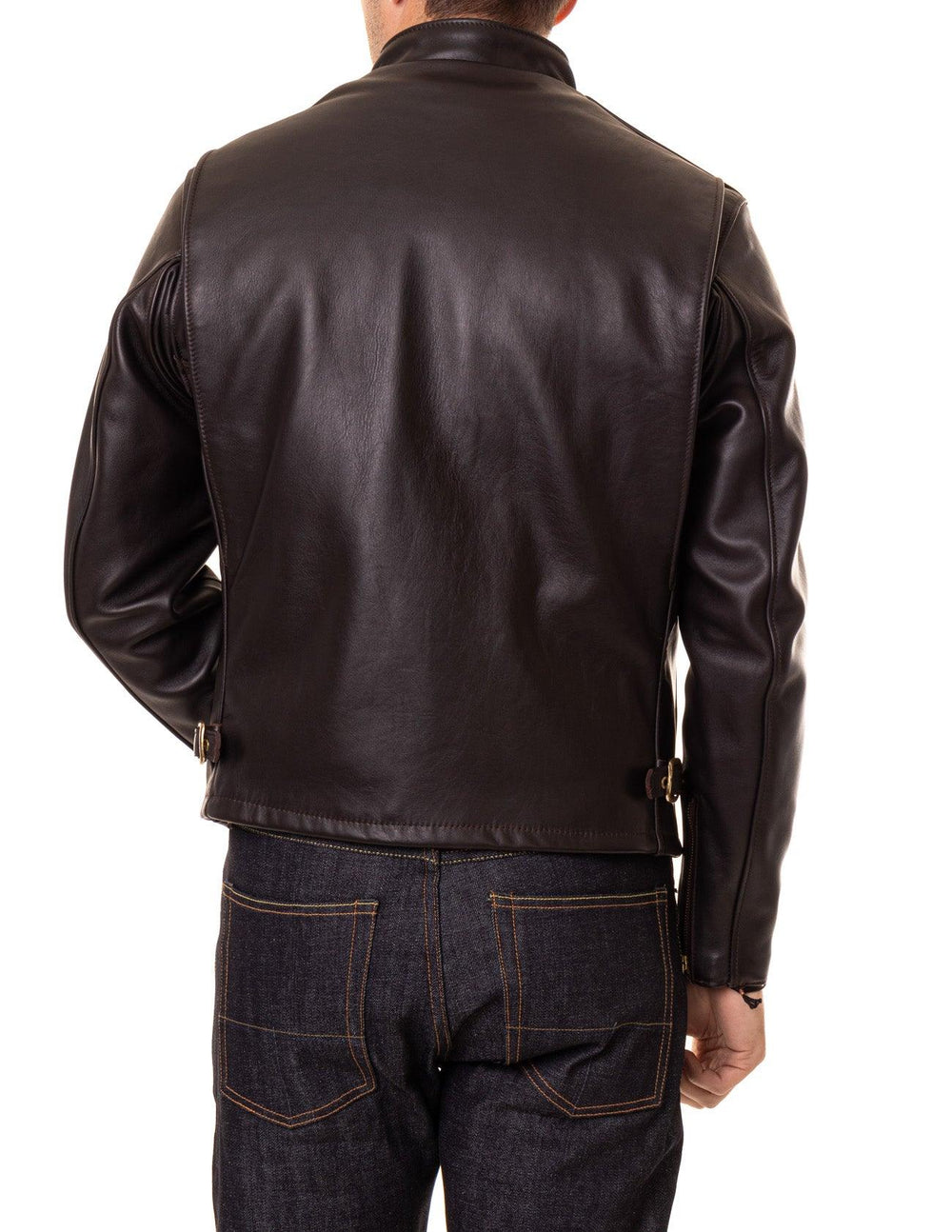 Schott NYC Mens 141 Cafe Racer Leather Motorcycle Jacket - Legendary USA