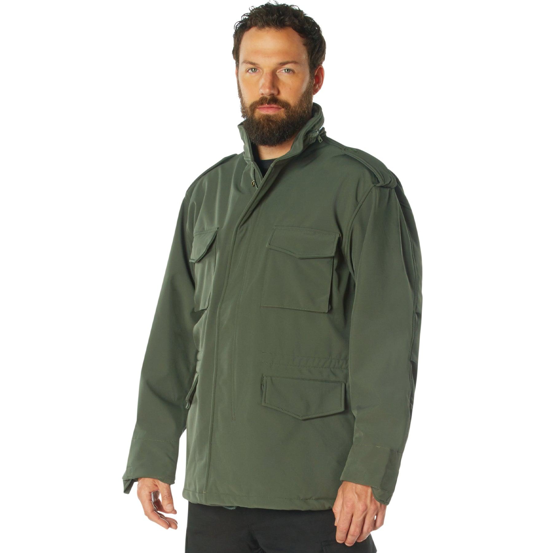 Rothco Men's Black Lightweight Nylon Tactical M-65 Storm Field Jacket (Sizes Available)