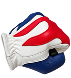 Spitfire 'Red, White & Bruised' Short Wrist Deerskin Touchscreen Motorcycle Gloves