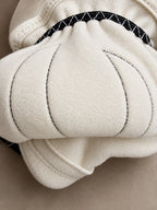 Interior lining of the Spitfire White Touchscreen Gloves showing the pockets and finish made in USA