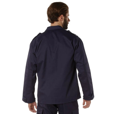 Detail view of Tactical 2 Pocket BDU (Battle Dress Uniform) Shirt by Rothco, highlighting construction detail