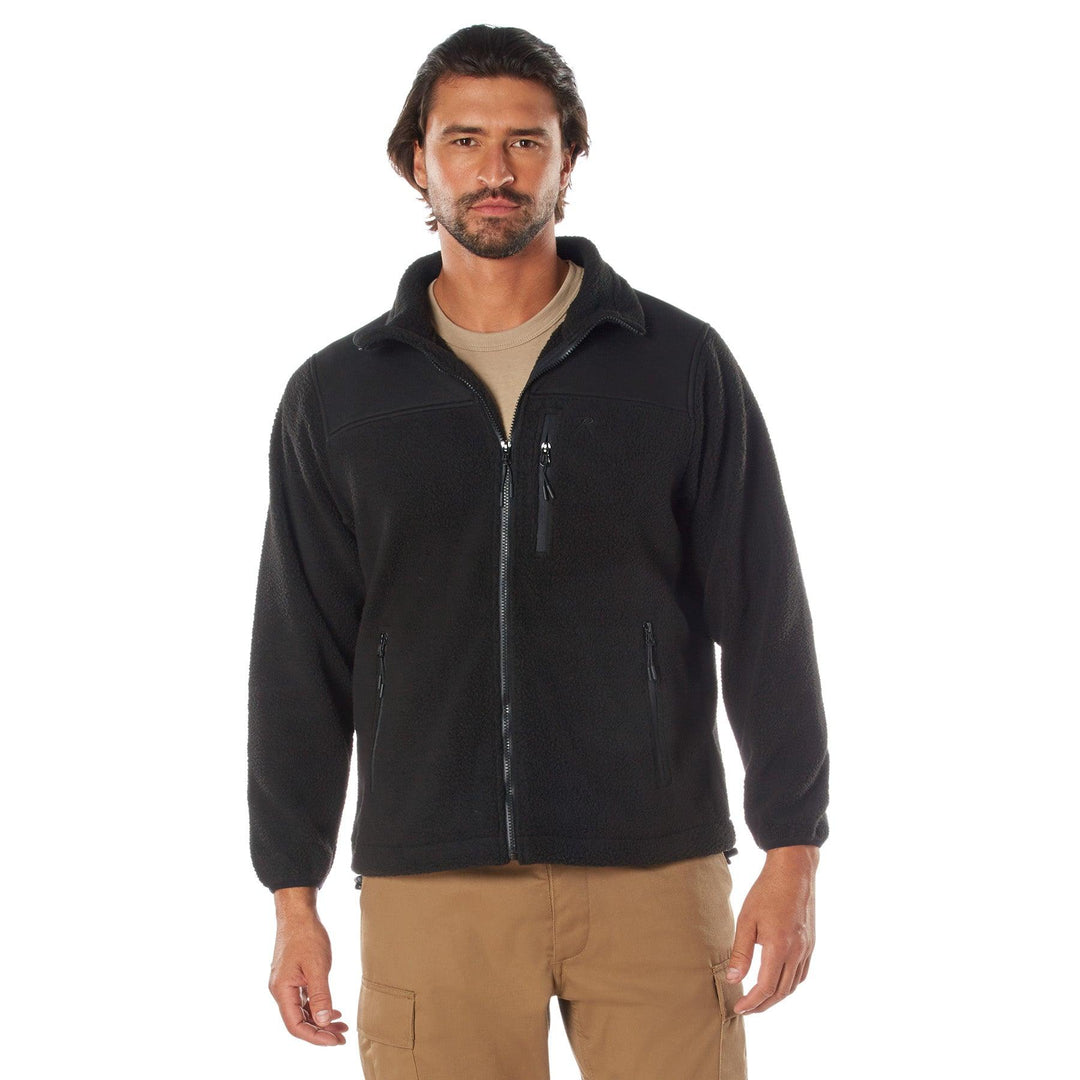 Trailsman Sherpa Fleece Jacket by Rothco (Black or Olive) - Legendary USA