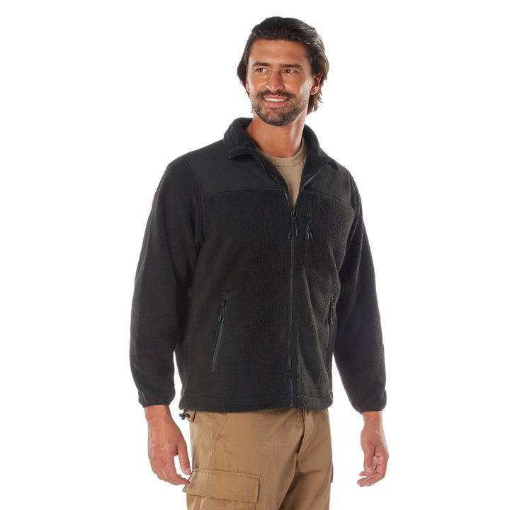 Trailsman Sherpa Fleece Jacket by Rothco (Black or Olive) - Legendary USA