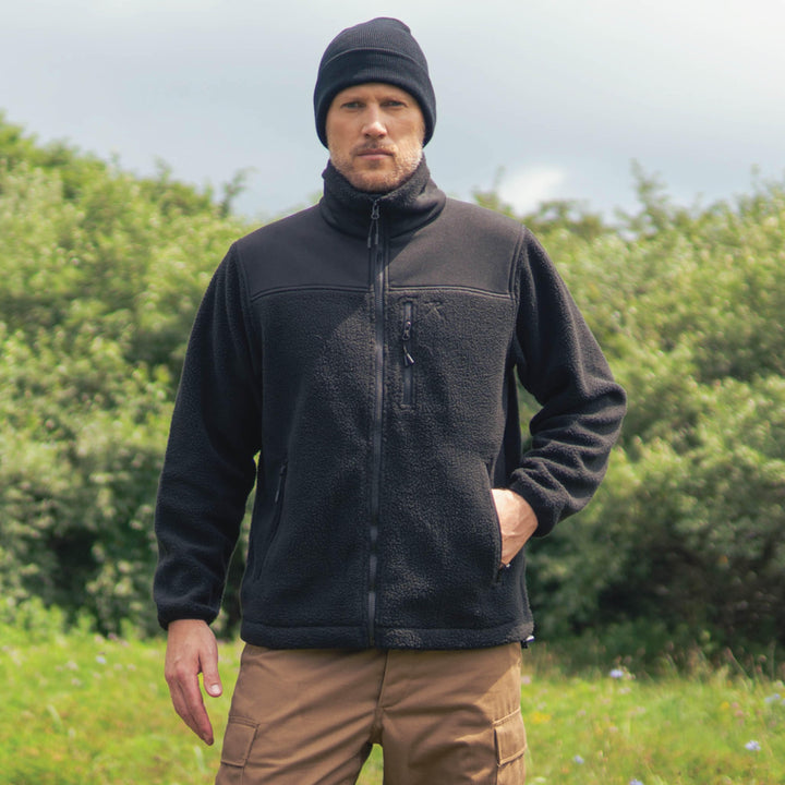 Trailsman Sherpa Fleece Jacket by Rothco (Black or Olive) - Legendary USA