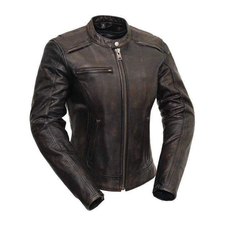 Trickster Womens Motorcycle Leather Jacket - Legendary USA