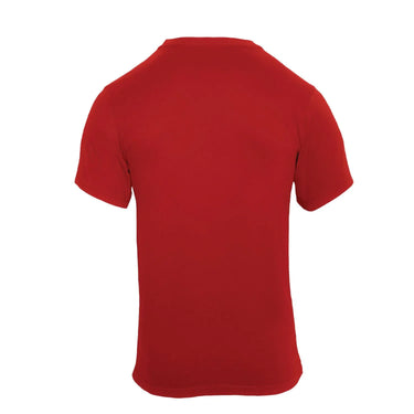 Side angle of Vintage U.S. Marine Bulldog T-Shirt by Rothco, highlighting construction detail