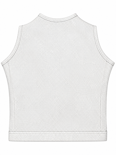 Legendary LowLife 'White Monster' Perforated Leather Club Vest