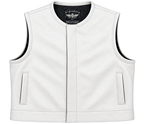 Legendary LowLife 'White Monster' Perforated Leather Club Vest
