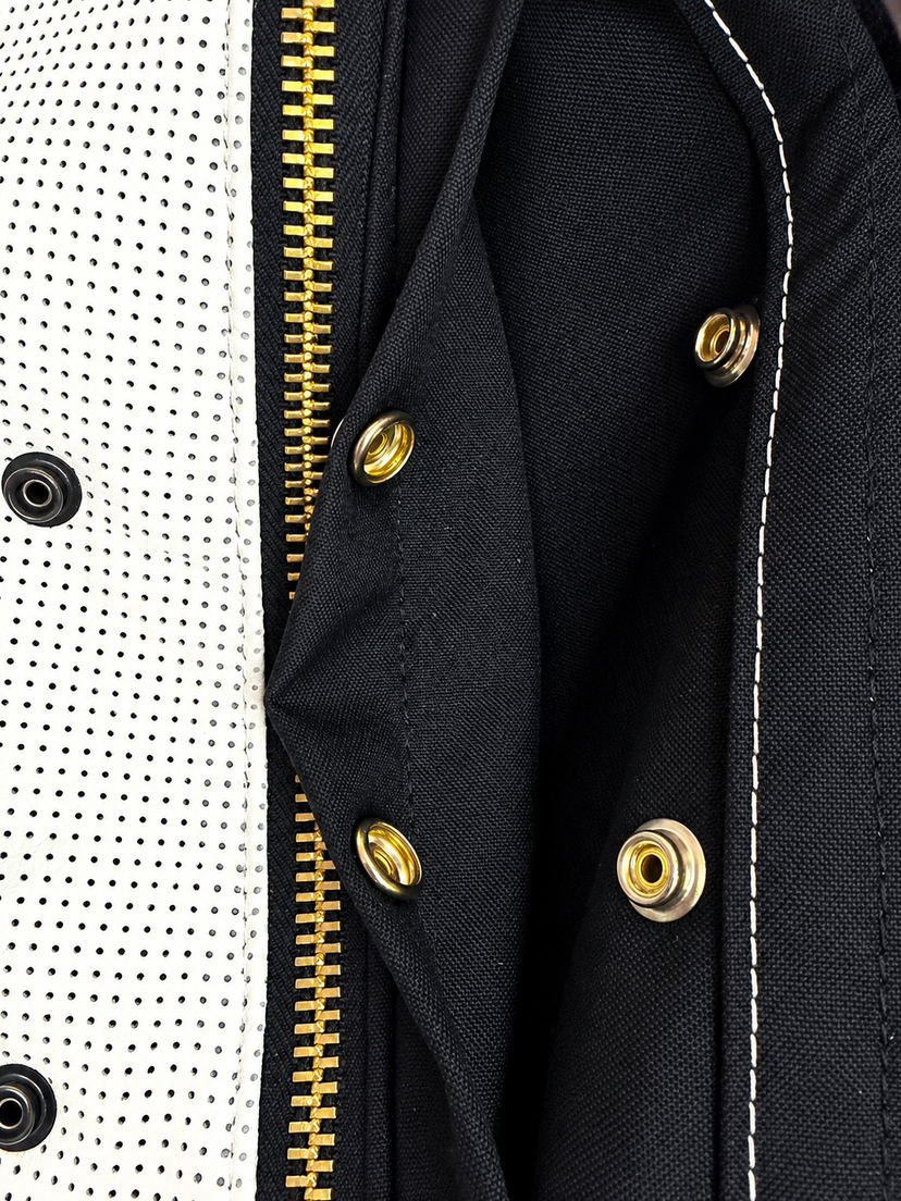 Legendary LowLife 'White Monster' Perforated Leather Club Vest